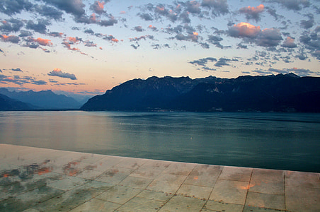 jazero, Leman, Švajčiarsko, Ženevské jazero, Chexbres, vody, Lausanne