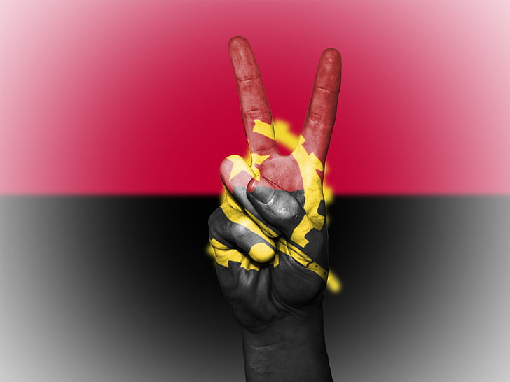 Angola, flagg, fred, land, nasjon, regjeringen, tilstand