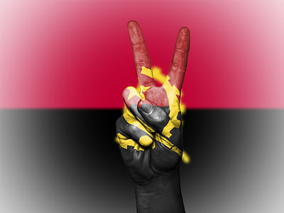 Angola, flag, fred, land, nation, regeringen, staten