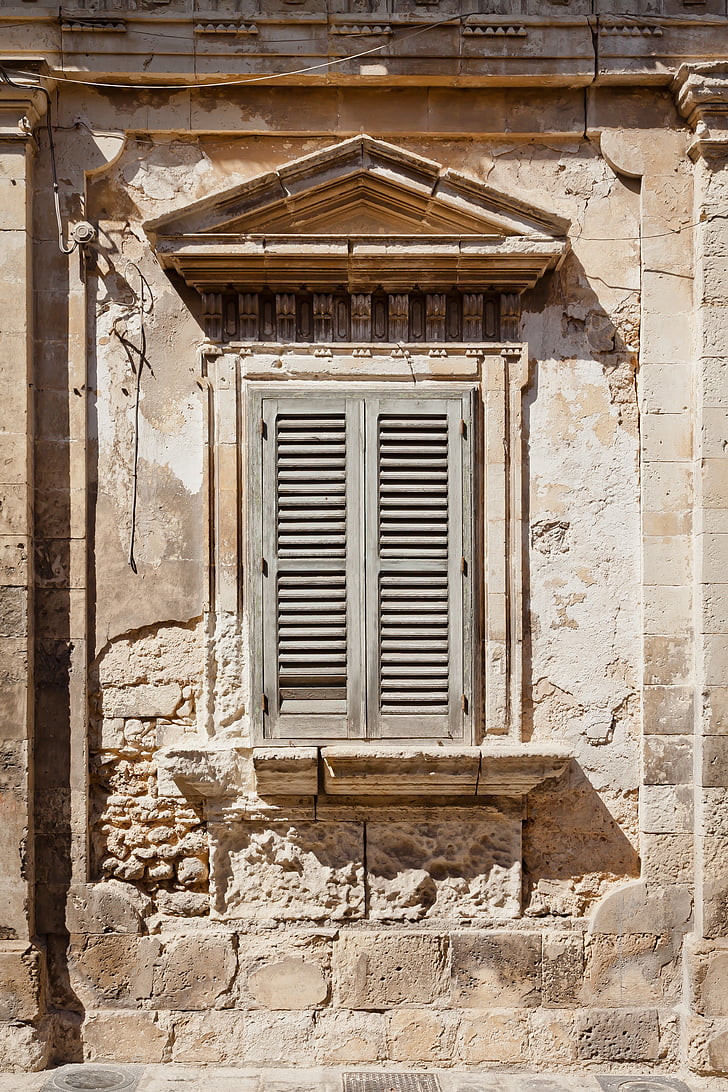 Olaszország, Szicília, Ragusa, Ragusa ibla, ablak, elévült, építészet