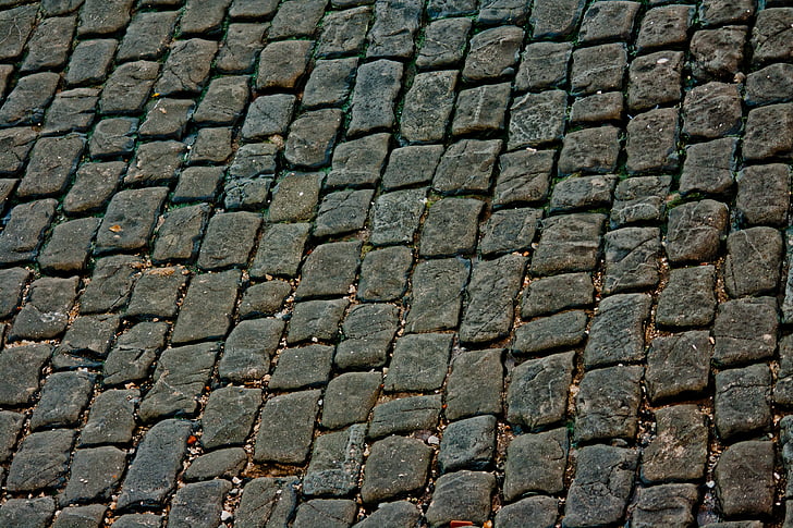 cobblestone, stone floor, road, pavement, pattern, street, sidewalk