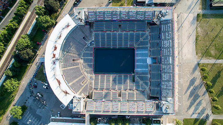 chụp từ trên không, Xem, thể thao, Coliseum, không có người, Ngày, kiến trúc