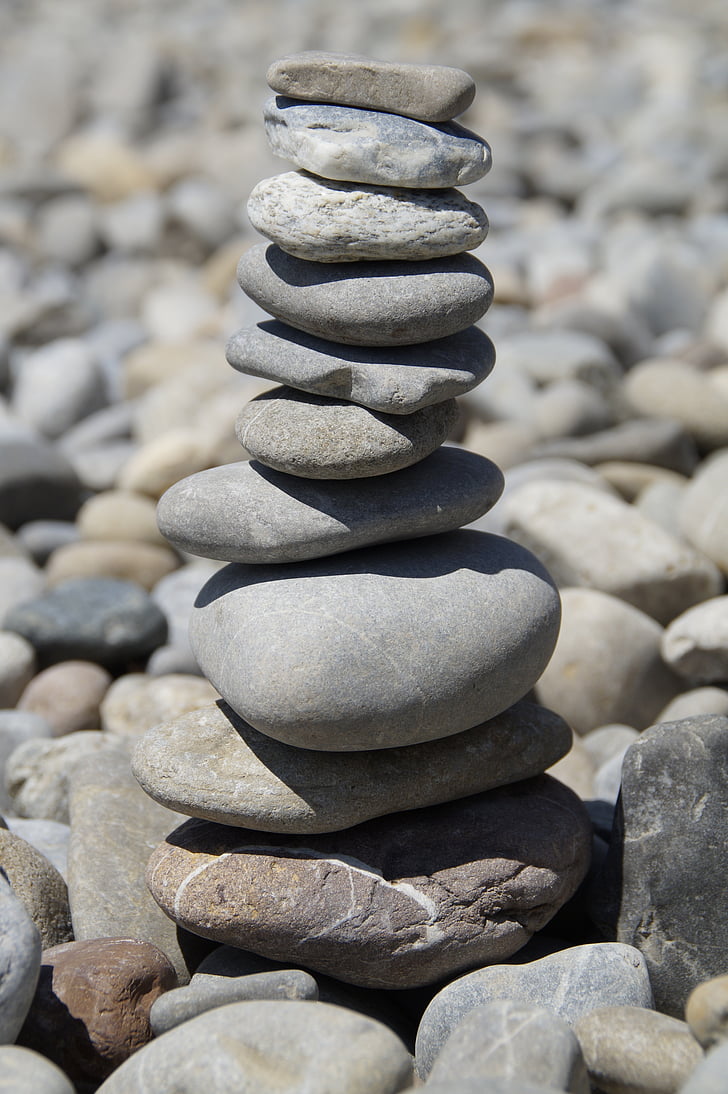stones, stone tower, stack, stacked, cairn, tower, balance