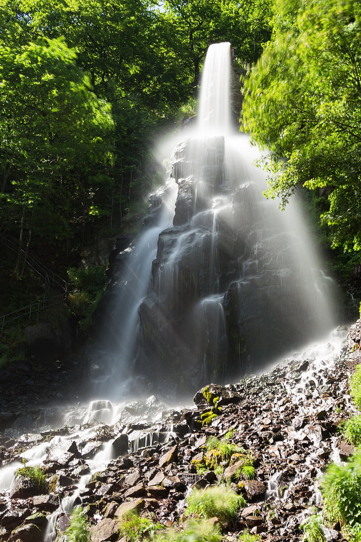 waterfall, water, movement, long exposure, motion, scenics, blurred motion