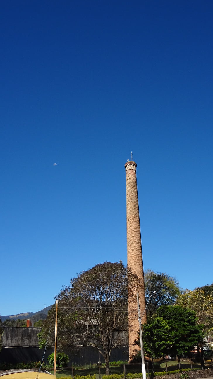 chimney, blue sky, nature