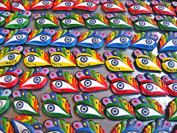 눈, 오시리스, 오시리스의 눈, 지중해, 전통적인, 다채로운, 유럽