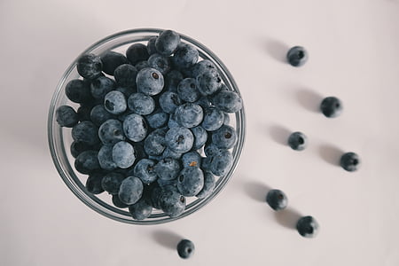 berries, blue, blueberries, blueberry, food, white, fruit