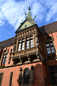 Wrocław, la vieille ville, ville, architecture, monument, façades, maisons de ville