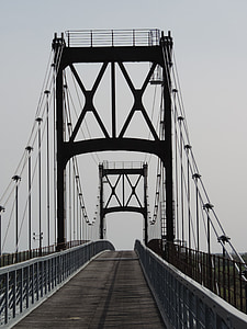 bridge, suspended, architecture, bridge - Man Made Structure, suspension Bridge, famous Place, uSA