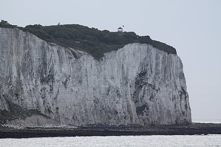 dover, white cliffs, cliffs, sea, coast, path, england