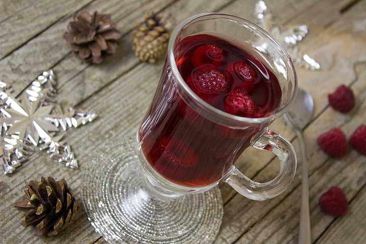 punch, tee, alcohol, raspberry, christmas, advent, delicious