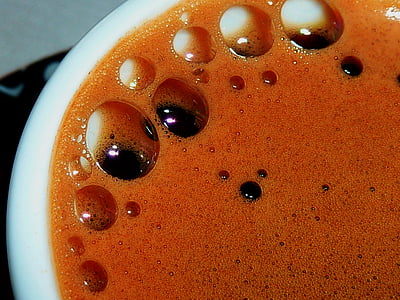 Espresso, café, se benefician de, taza, granos de café, frijoles, bebida