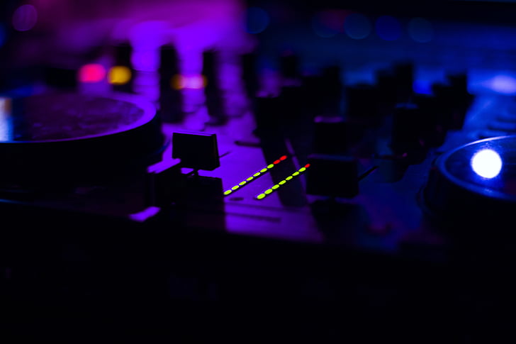 DJ, Club, part, mixer, utrustning, musik, teknik