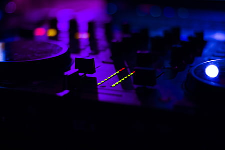 DJ, Club, partij, mixer, apparatuur, muziek, technologie