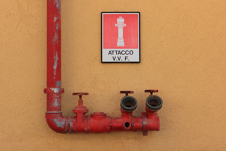Italija, Trapani, mesto, ogenj, hidrant, varnost, boj proti