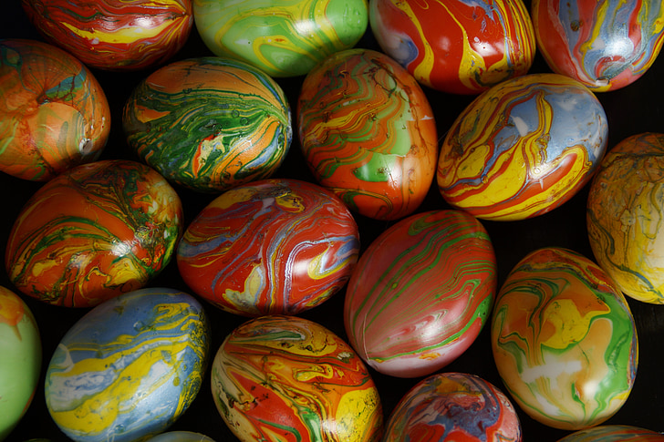 egg, easter eggs, colorful, marbled, easter, easter egg, happy easter