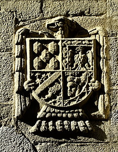 spain, avila, shield, coat of arms, heraldry, medieval, architecture