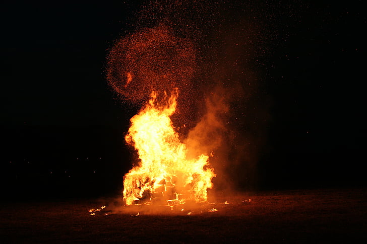 foc, fons, abstracció, punt focal, foc - fenomen natural, calor - temperatura, flama