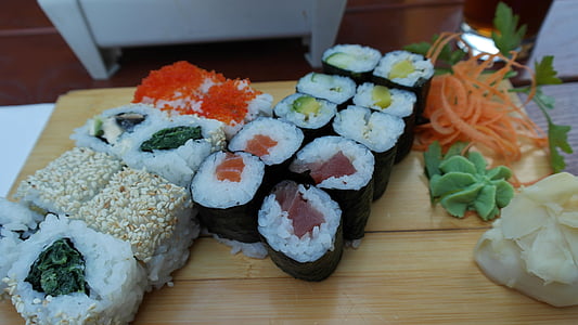 sushi, japanese, asia, food, raw, sashimi, frisch