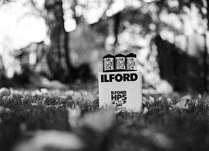 Ilford, filmu, lodziņš, cilindru, beztaras kravu, fotogrāfija, 35mm