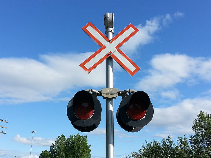 signalizacija, vlak, željeznicom, prijevoz, nosač, željezo, autocesta