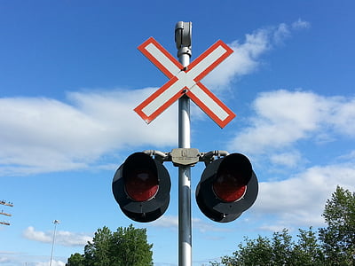 signalisering, tog, jernbane, transport, transportør, jern, motorvei