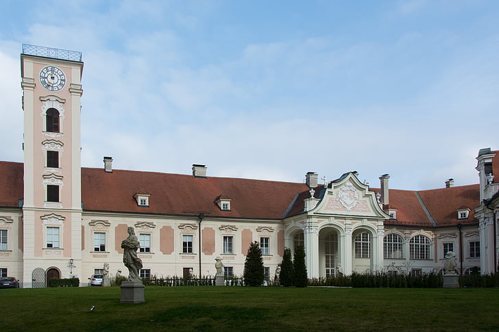 Château, bâtiment, Lamberg, architecture, façade