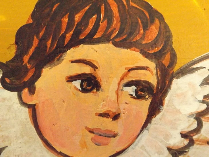 kasvot, Angel, lapsi, maalaus
