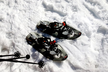 snow shoes, snowshoeing, snow, alpine, mountains, winter, bergsport