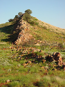 Carnarvon, κοντά σε:, κορυφογραμμή, πίσω, δράκος, λόφου, τοπία