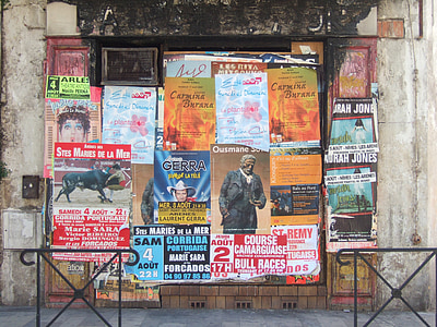 plakater, vegg, Graffiti, reklame, markedsføring