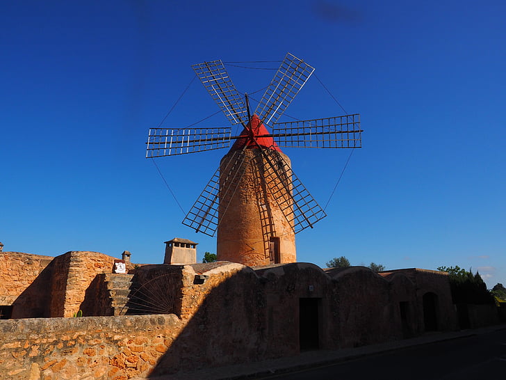 vjetrenjača, mlin, energije vjetra, algaida, Mallorca, reper, mjesta od interesa