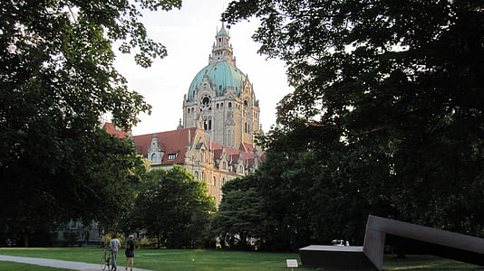 Hanover, nya rådhuset, Niedersachsen, Tyskland, arkitektur, kyrkan, berömda place
