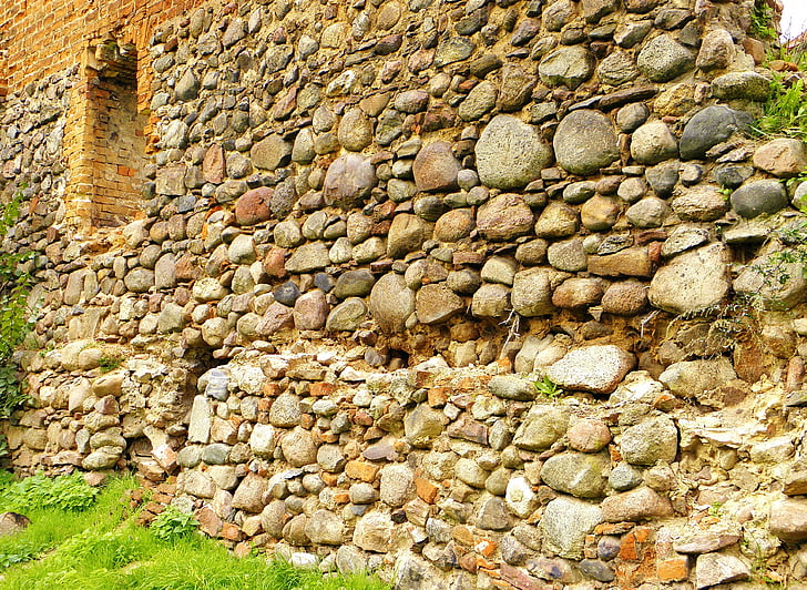 hradobného múru, stredovek, historicky, hrad, kamene, beeskow