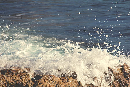 vlny, shazovat, voda, Já?, oceán, kameny, pláž