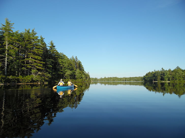canoe, chalet, lake, vacancy, nature