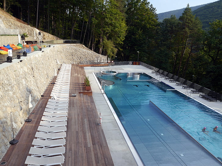 Slovacchia, rana verde, piscina, Trencianske teplice, centro benessere