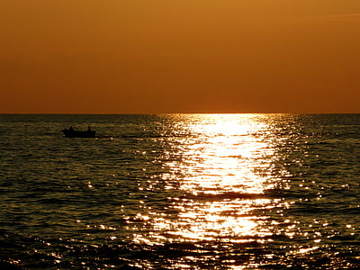Ocean, Infinity, Sunset, havet, natur, sommer, solen