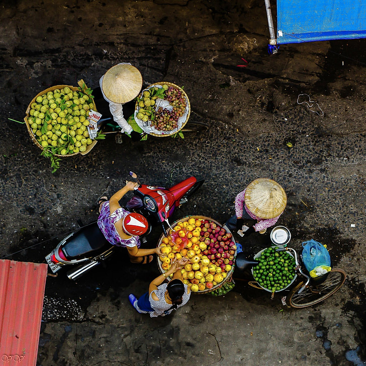 vida, Vietnam, aquells, dona, carrer, d'enviament, medi ambient