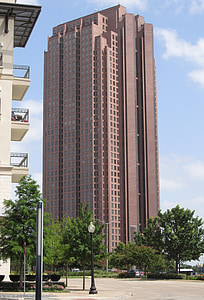 Dallas, Panorama, pastatų, miesto centras, biurų pastatai, stiklo fasadas, Architektūra