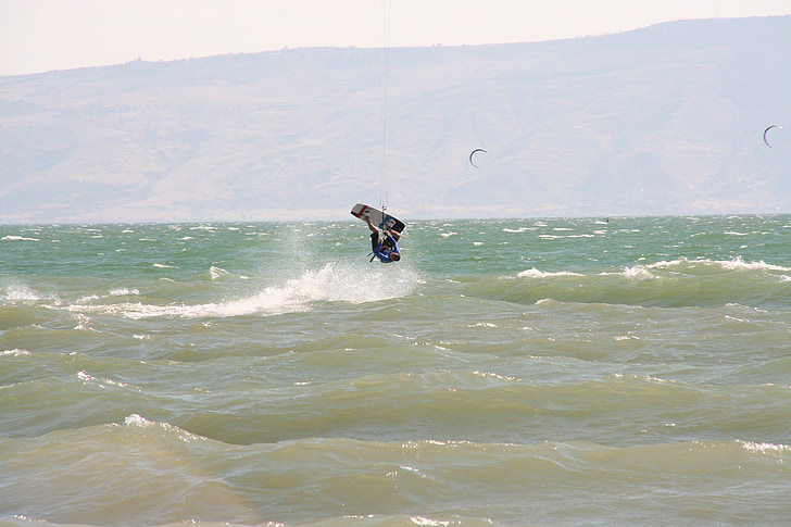 Kiteboarding, Sport, oceano, sport acquatici, Looping, Galilea, mare