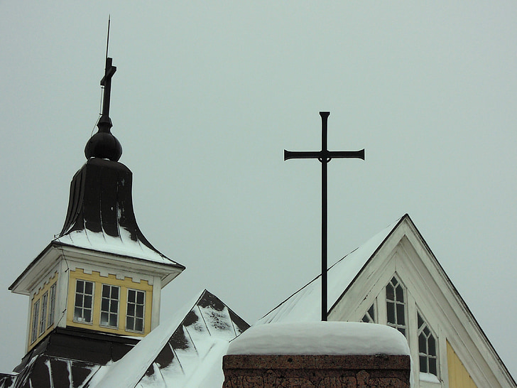 kostel, kříž, křesťanství, náboženství, Architektura, dřevěný kostel, Zvonice