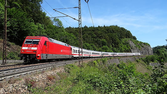 br 101, 集成电路, geislingen-攀登, fils 谷铁路, kbs 750, 火车, 铁路轨道