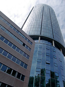Köln, Panorama tower, glas, fasad, arkitektur, byggnad, moderna