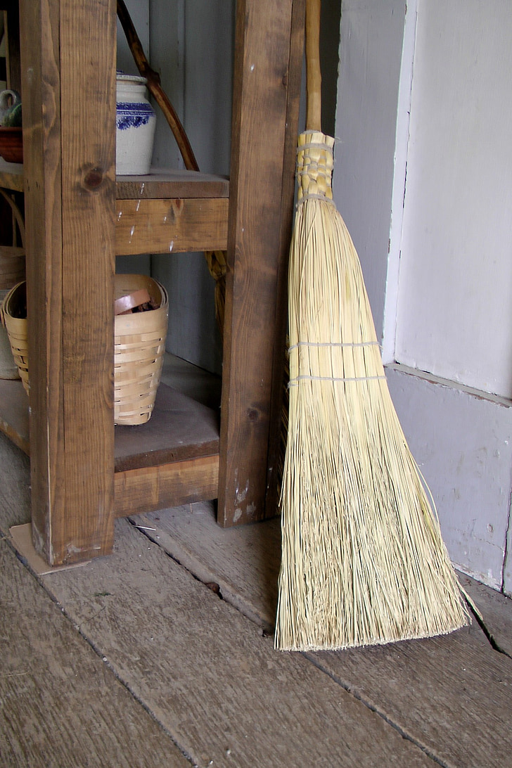 brooms, brushes, tools, sweeping, cleaning, long, handles