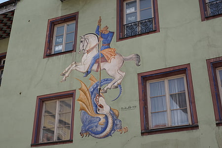 Rottweil, Tyskland, fasad, hem, historiskt sett, fönster
