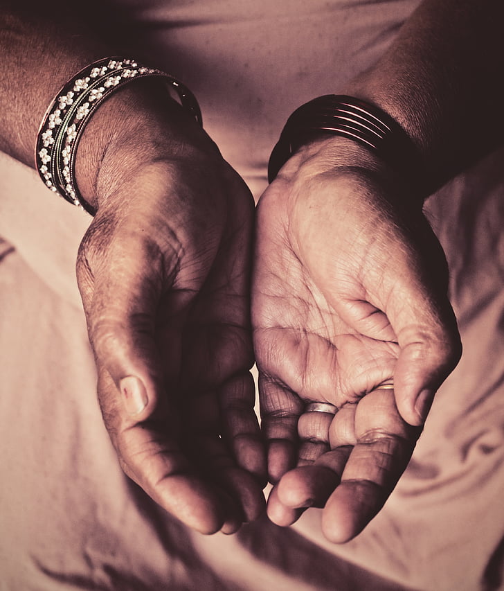 braçalets, contrasten, mans, l'Índia, vell, càlid, part del cos humà