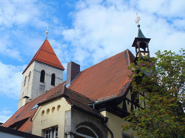 Regensburg, campanario, Alemania, Baviera, Iglesia