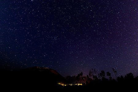 Astronomia, constelação de, escuro, natureza, à noite, céu, estrelas