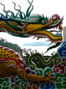 sárkány, kínai, hagyományos, ázsiai, keleti, Kína, kultúra